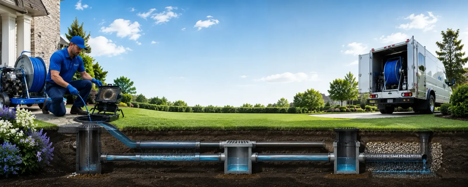 Outdoor drain cleaning information for Pomona, IL
